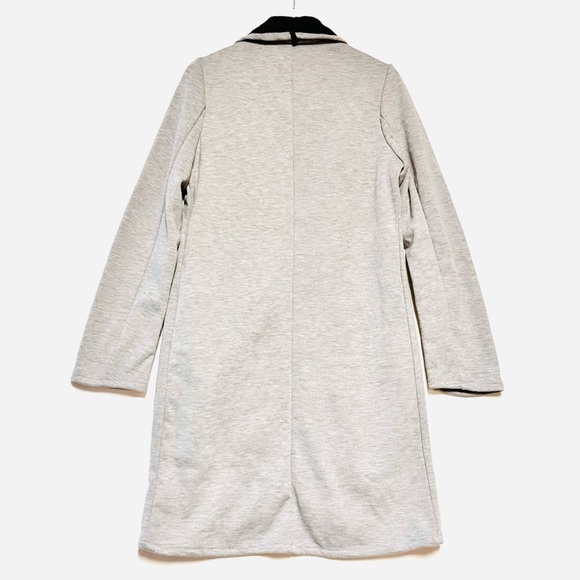 Fabletics Moscow Coat Womens SZ Medium Soft Cozy Terry Fleece Gray Midi Coatigan - Picture 4 of 14